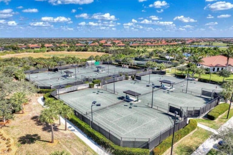 Sarasota National Homes in Venice, FL. - Tennis Courts Aerial