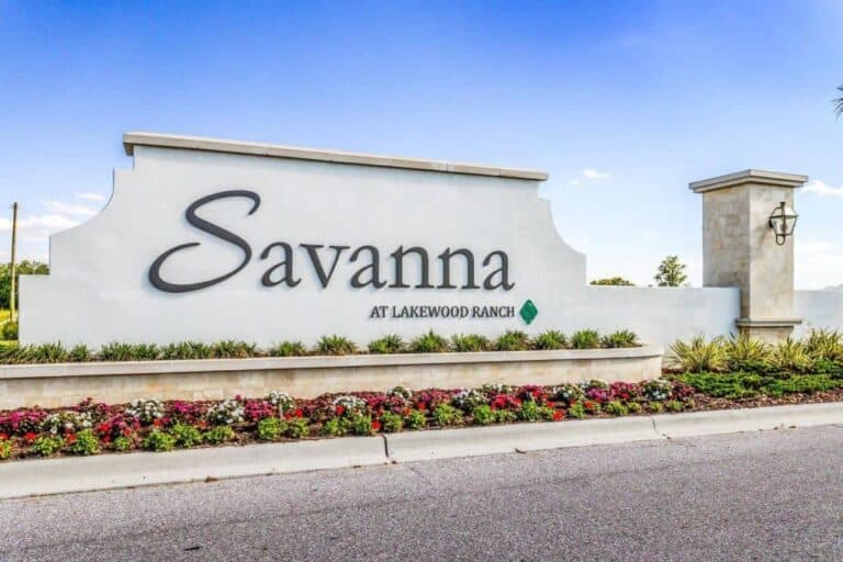 Savanna Homes in Lakewood Ranch, FL. - Entrance Sign