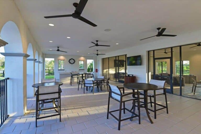 Savanna Homes in Lakewood Ranch, FL. - Clubhouse Patio