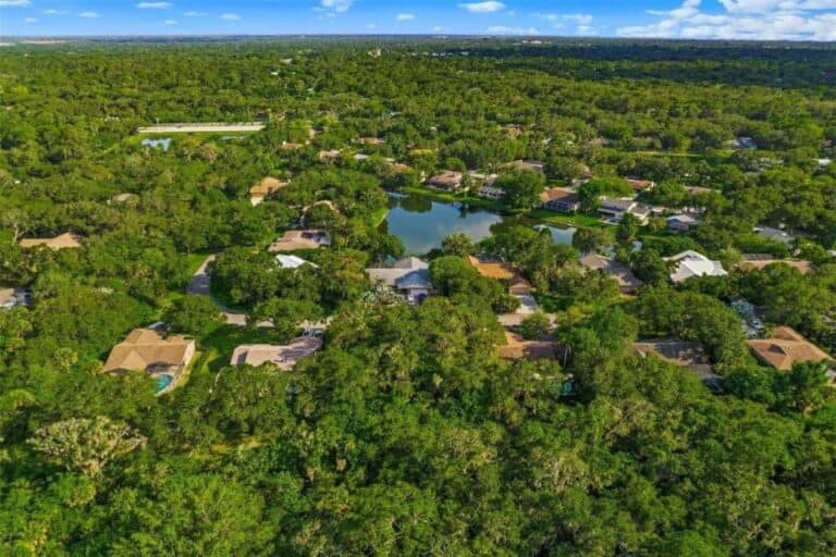 Sherwood Forest Homes in Sarasota, FL. - Aerial