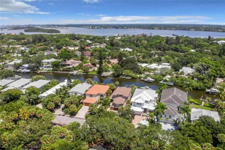 Siesta Beach Homes in Siesta Key, FL. - Aerial