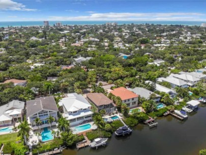 Siesta Beach Homes in Siesta Key, FL. - Aerial