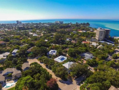 Siesta Hammock Homes in Siesta Key, FL. - Aerial