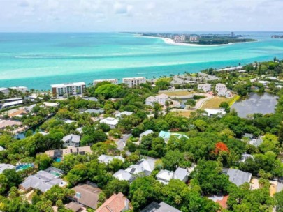 Siesta Hammock Homes in Siesta Key, FL. - Aerial