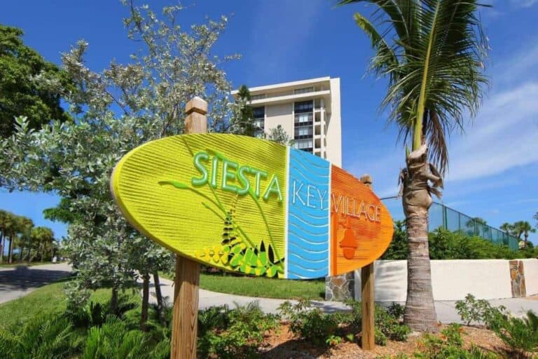 Roberts Point Homes in Siesta Key, FL. - Siesta Village Sign