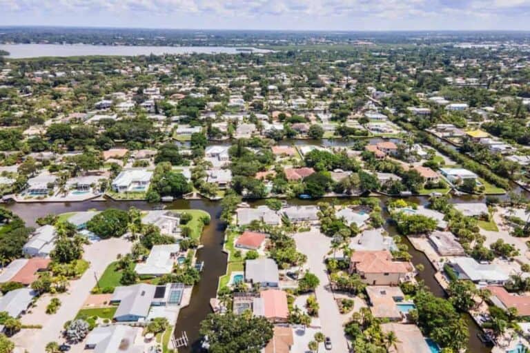 Siesta Manor Homes in Siesta Key, FL. - Aerial