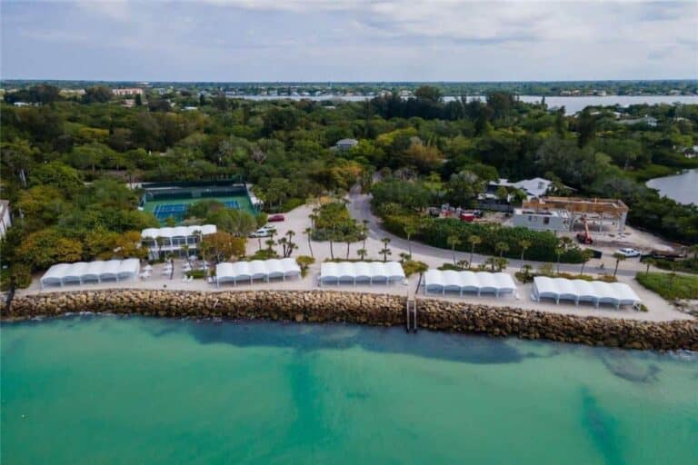 Siesta Properties Homes in Siesta Key, FL. - Waterfront Aerial