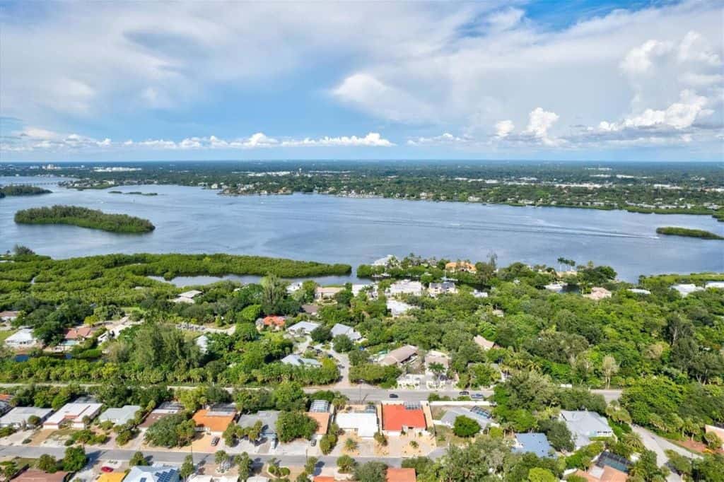 Siestas Bayside Homes in Siesta Key, FL. - Aerial