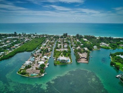 Sleepy Lagoon Homes in Longboat Key, FL. - Aerial