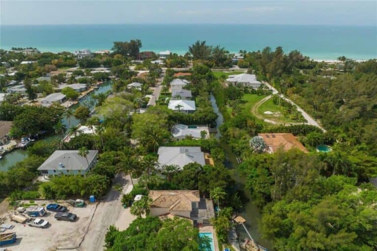 Sleepy Lagoon Homes in Longboat Key, FL. - Aerial