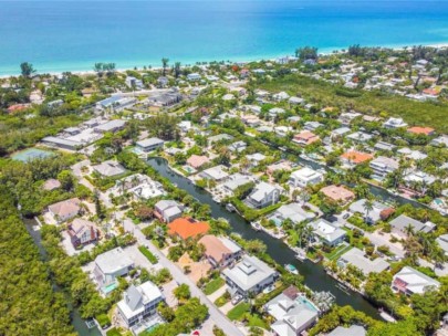 Sleepy Lagoon Homes in Longboat Key, FL. - Aerial