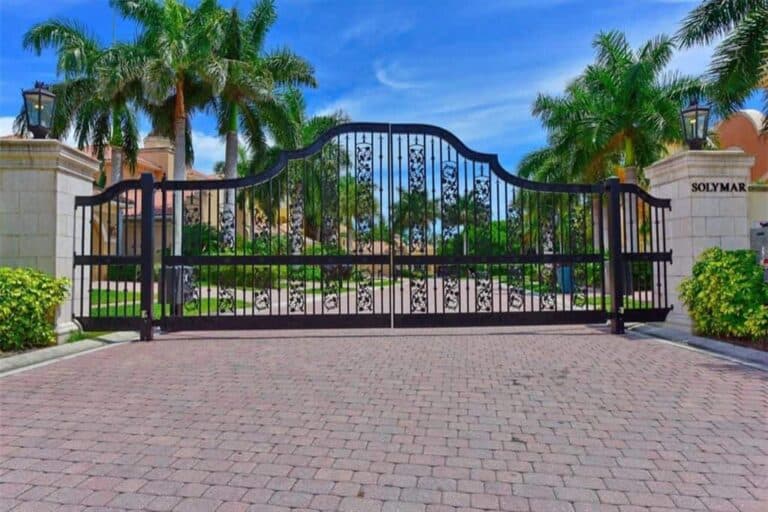 Solymar Homes in Siesta Key, FL. - Gated Entry