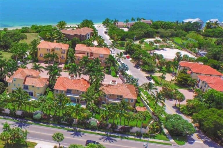 Solymar Homes in Siesta Key, FL. - Aerial