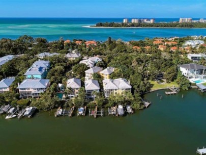 Somerset Cove Homes in Siesta Key, FL. - Aerial