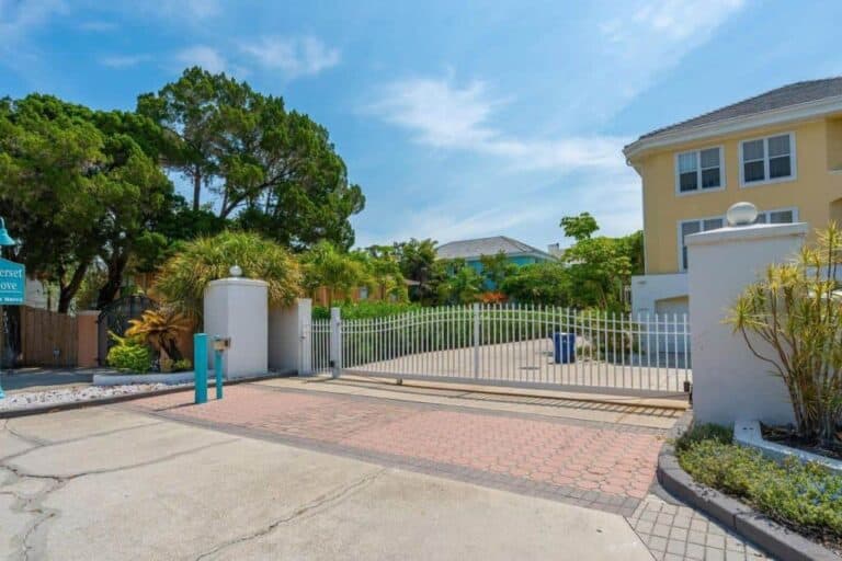 Somerset Cove Homes in Siesta Key, FL. - Gated Entry
