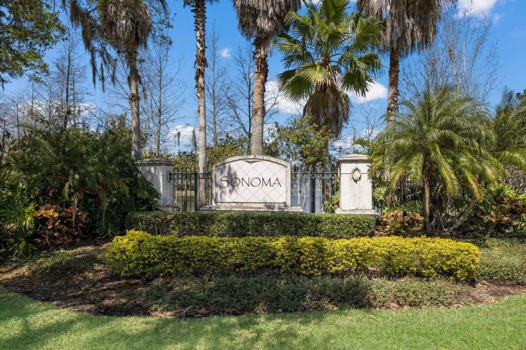 Sonoma Homes in Sarasota, FL. - Entrance Sign