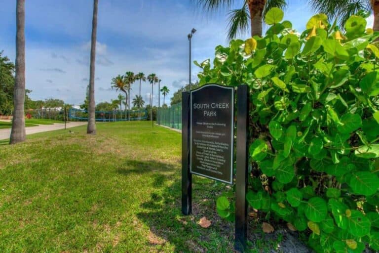 South Creek Homes in Osprey, FL. - South Creek Park Sign