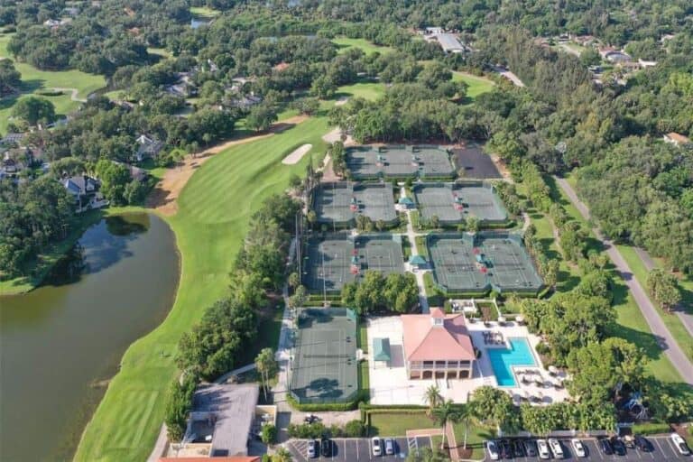 The Oaks Club Homes in Osprey, FL. - Amenities Aerial