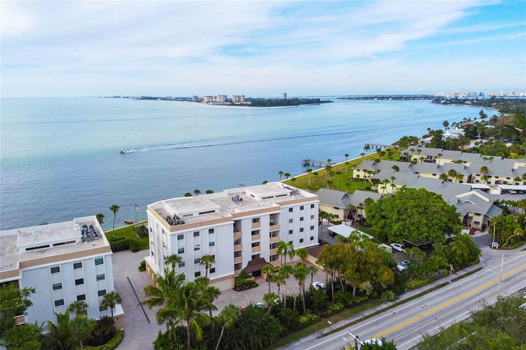 Windward Passage Condos in Siesta Key, FL. - Aerial