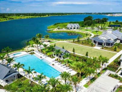 Lakehouse Cove Homes in Waterside Lakewood Ranch, FL. - Pool Aerial