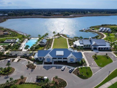 Lakehouse Cove Homes in Waterside Lakewood Ranch, FL. - Waterfront Amenities Aerial