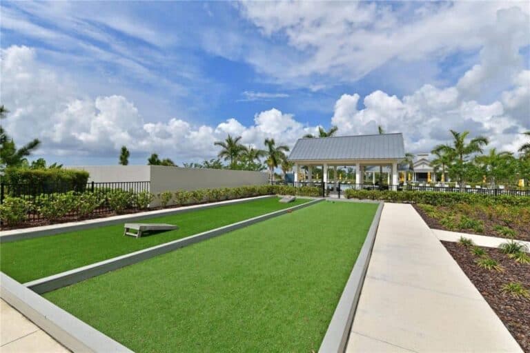 Lakehouse Cove Homes in Waterside Lakewood Ranch, FL. - Waterfront Amenities Aerial