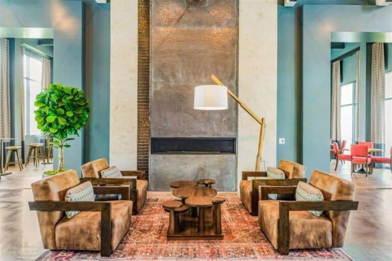 Lakehouse Cove Homes in Waterside Lakewood Ranch, FL. - Clubhouse Fireplace