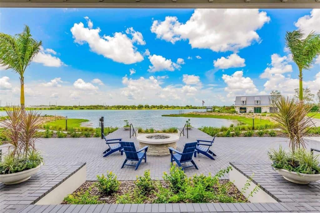 Lakehouse Cove Homes in Waterside Lakewood Ranch, FL. - Firepit