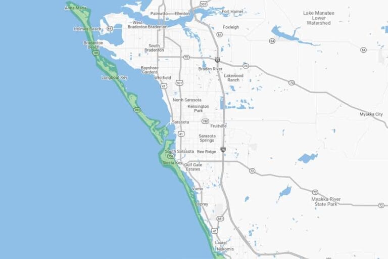 Sarasota Barrier Islands Map