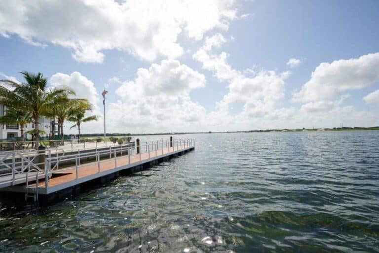 Shoreview Homes in Waterside Lakewood Ranch, FL. - Waterfront Dock