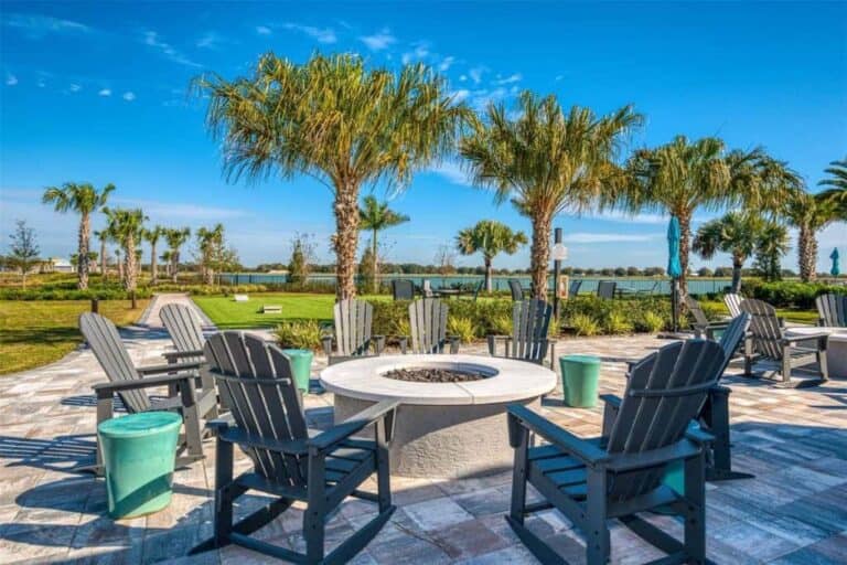 Shoreview Homes in Waterside Lakewood Ranch, FL. - Firepit