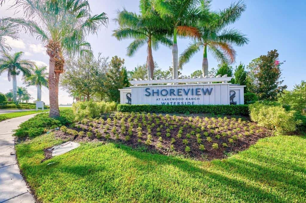 Shoreview Homes in Waterside Lakewood Ranch, FL. - Entrance Sign