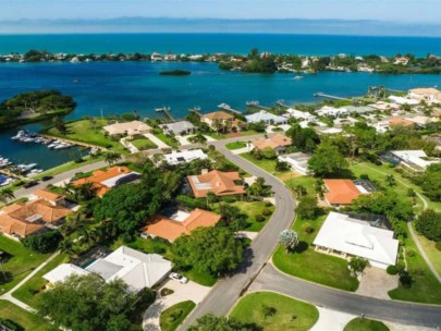 Southbay Yacht and Tennis Club Homes in Osprey, FL. - Aerial