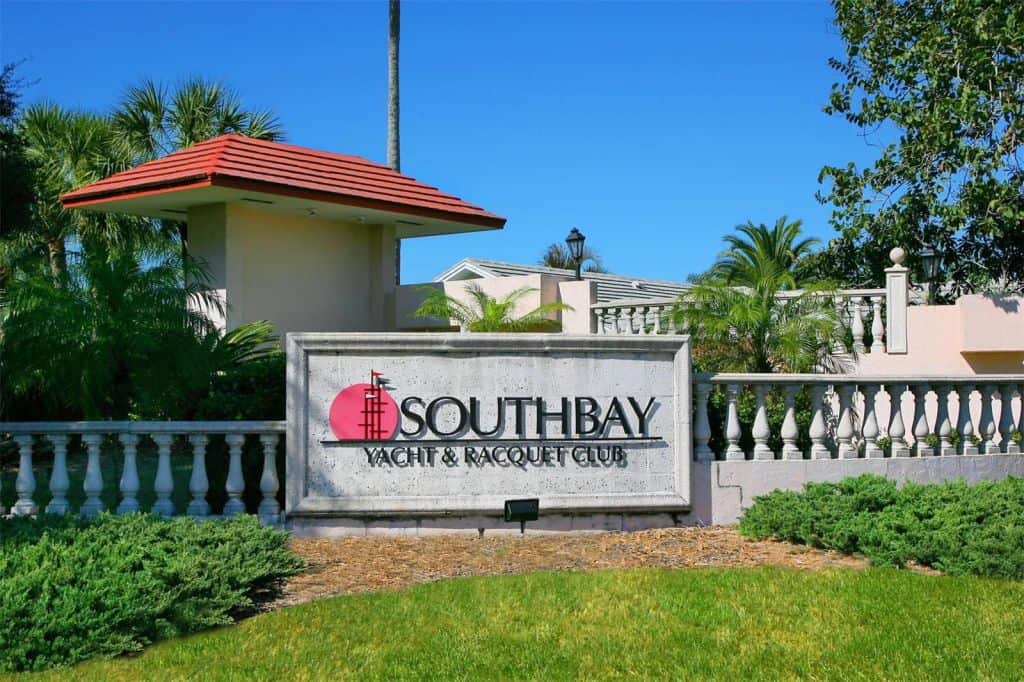 Southbay Yacht and Tennis Club Homes in Osprey, FL. - Entrance Sign