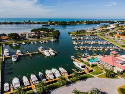 Southbay Yacht and Tennis Club Homes in Osprey, FL. - Marina Aerial