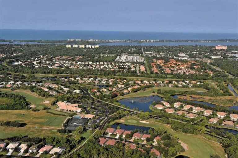 Stoneybrook Estates Homes in Palmer Ranch Sarasota, FL. - Aerial