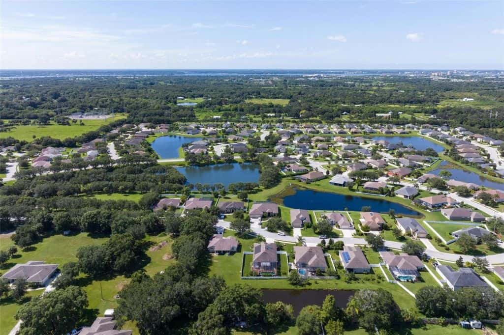 Sugar Mill Lakes Homes in Palmetto, FL. - Aerial