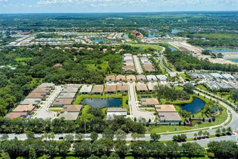 Sunrise Preserve Homes in Palmer Ranch Sarasota, FL. - Community Aerial