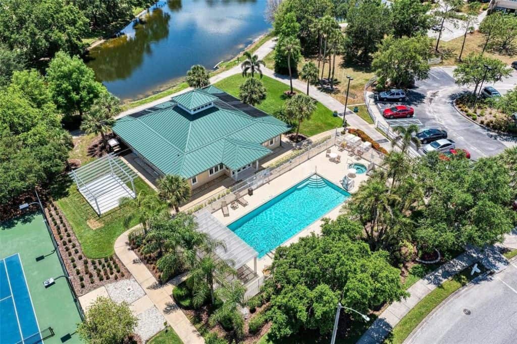 Tara Preserve Homes in Bradenton, FL. - Pool Aerial