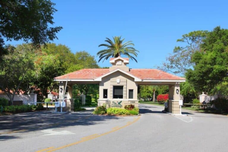 The Landings Homes in Sarasota, FL. - Gated Entrance