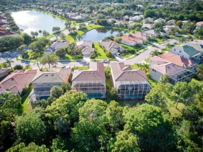 Turtle Rock Homes in Sarasota, FL. - Aerial