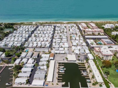 Twin Shores Homes in Longboat Key, FL. - Waterfront Aerial