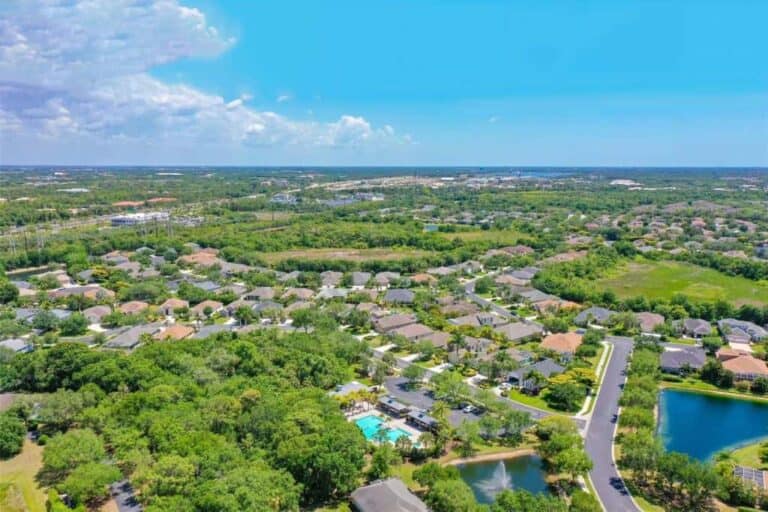 University Place Homes in Sarasota, FL. - Aerial
