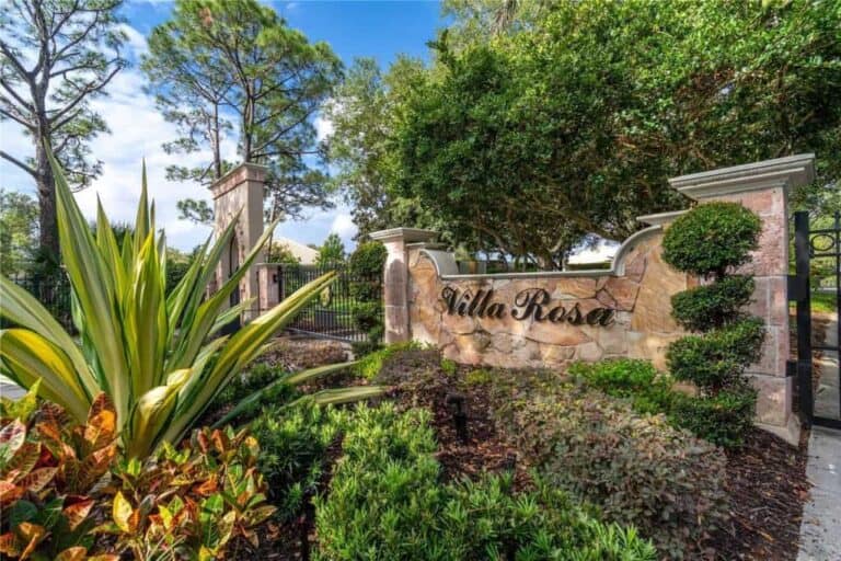 Villa Rosa Homes in Sarasota, FL. - Entrance Sign