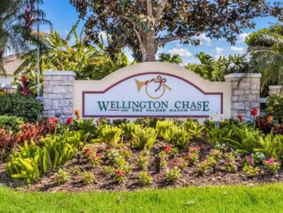 Wellington Chase Homes in Palmer Ranch Sarasota, FL. - Entrance Sign