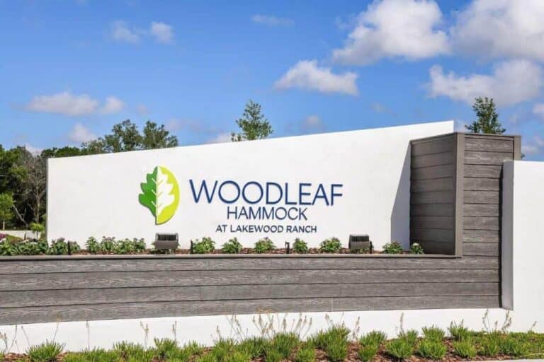 Woodleaf Hammock Homes in Lakewood Ranch, FL. - Entrance Sign