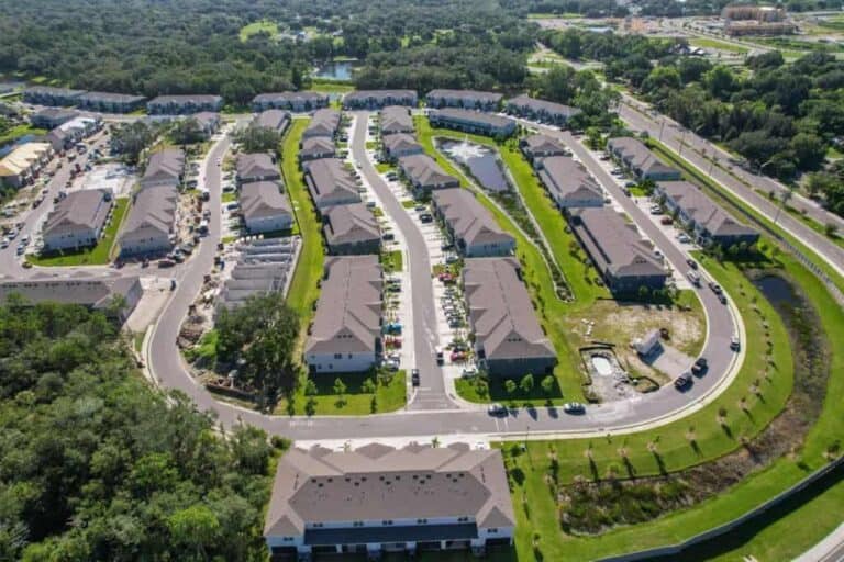 Bay Landing Homes in Sarasota FL - Community Aerial