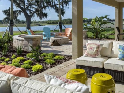 Cielo Homes in Venice, FL - Firepit and Patio