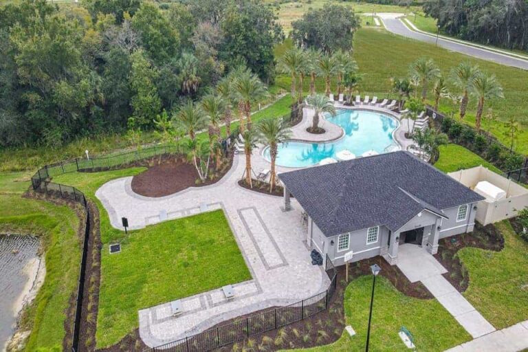 Edgestone at Artisian Lakes Homes in Palmetto, FL - Amenity Center Aerial