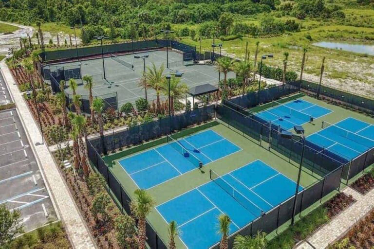 Esplanade at Artisian Lakes Homes in Palmetto, FL - Tennis Courts Aerial